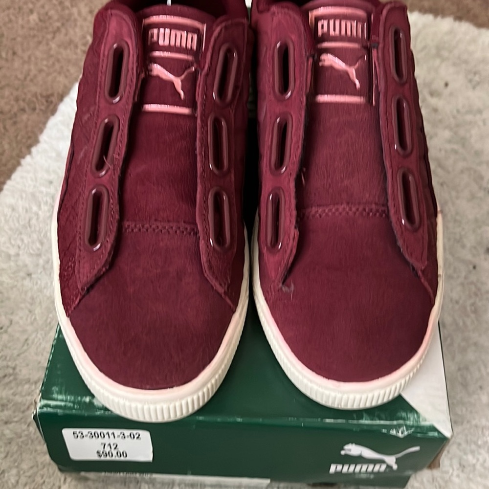 Puma. Suede Heart Quilt Color: Cordovan-Cameo Brown (Burgundy) Size: Women’s 6